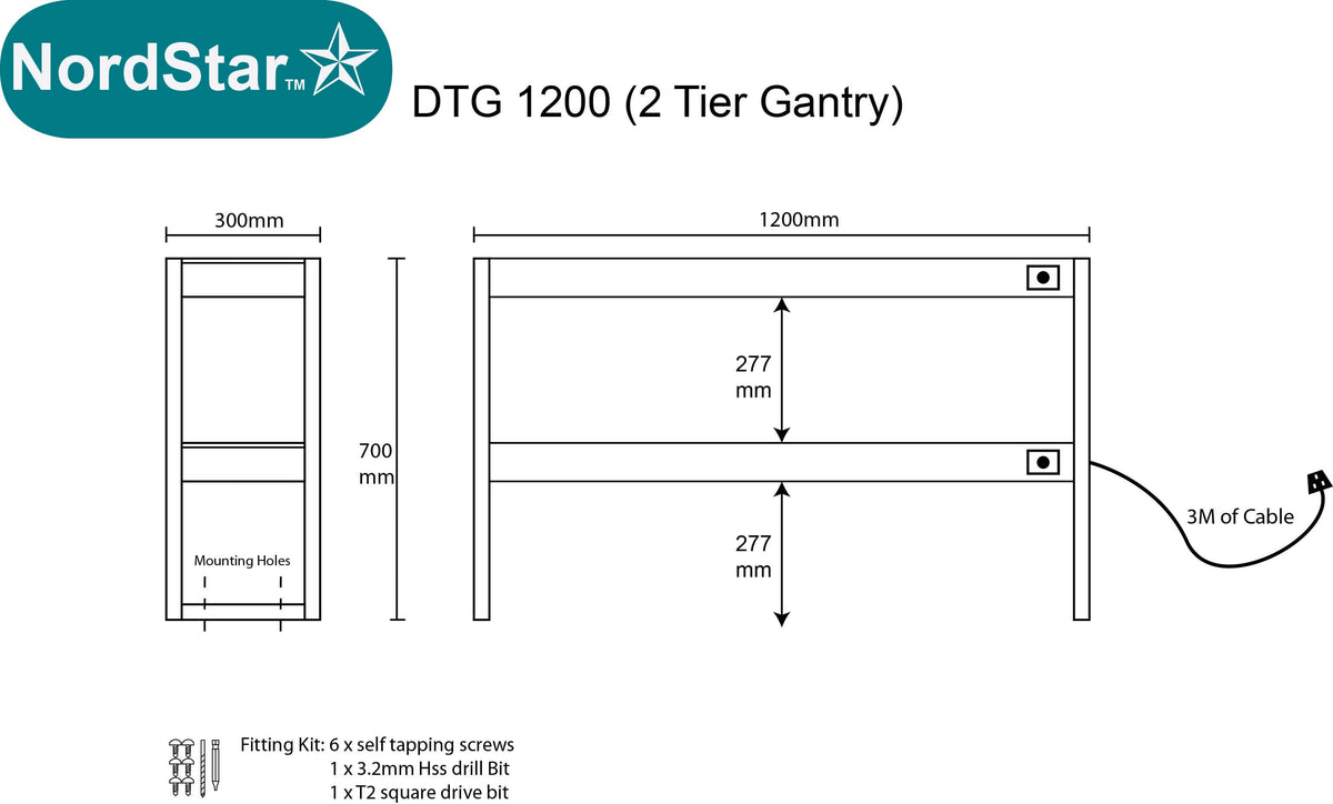 Switch Rack Gantry Nordstar Heated Gantry Double Tier Chefs Rack Overshelf 1200mm 6 Quart ...