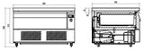 Combisteel Single Drawer Dual Temperature Counter Fridge Freezer 2 x GN 1/1 - 7450.0230 Counter Fridges With Drawers Combisteel   