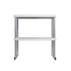Empire Stainless Steel Double Tier Overshelf 600mm | Commercial Kitchen Table Gantry | OSD-600 Stainless Steel Over Shelves Empire