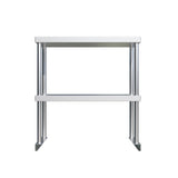 Empire Stainless Steel Double Tier Overshelf 600mm | Commercial Kitchen Table Gantry | OSD-600 Stainless Steel Over Shelves Empire
