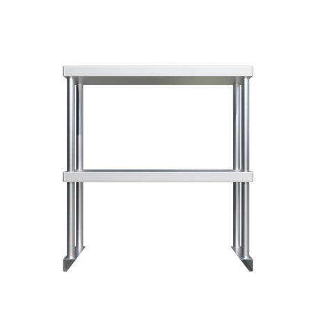 Empire Stainless Steel Double Tier Overshelf 600mm | Commercial Kitchen Table Gantry | OSD-600 Stainless Steel Over Shelves Empire