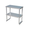 Empire Stainless Steel Double Tier Overshelf 600mm | Commercial Kitchen Table Gantry | OSD-600 Stainless Steel Over Shelves Empire