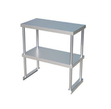 Empire Stainless Steel Double Tier Overshelf 600mm | Commercial Kitchen Table Gantry | OSD-600 Stainless Steel Over Shelves Empire