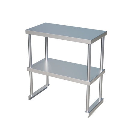 Empire Stainless Steel Double Tier Overshelf 600mm | Commercial Kitchen Table Gantry | OSD-600 Stainless Steel Over Shelves Empire
