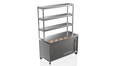 Nordstar Hot Cupboard With Heated Triple Tier Gantry Chef Pass 1500mm | TTC1500 Hot Cupboards Nordstar