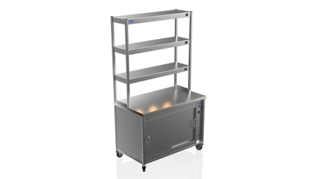 Nordstar Hot Cupboard With Heated Triple Tier Gantry Chef Pass 1200mm | TTC1200 Hot Cupboards Nordstar