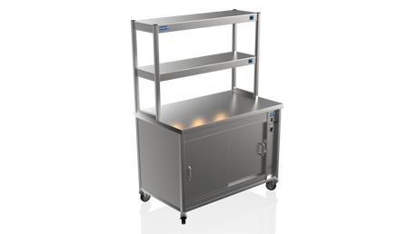 Nordstar Hot Cupboard With Heated Double Tier Gantry Chef Pass 1200mm | DTC1200 Hot Cupboards Nordstar