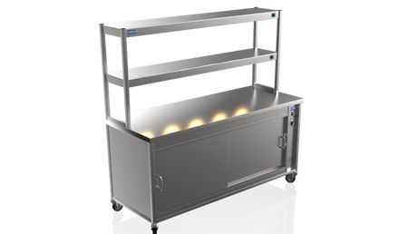 Nordstar Hot Cupboard With Heated Double Tier Gantry Chef Pass 1800mm | DTC1800 Hot Cupboards Nordstar