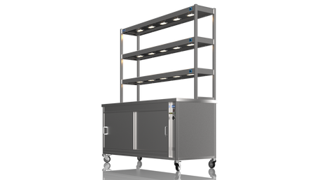 Nordstar Hot Cupboard With Heated Triple Tier Gantry Chef Pass 1800mm | TTC1800 Hot Cupboards Nordstar