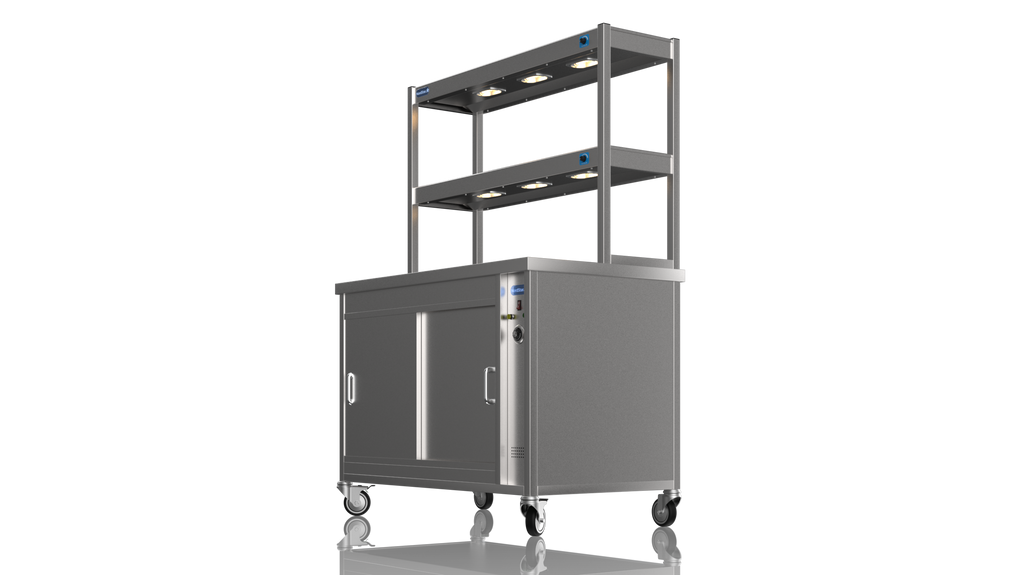 Nordstar Hot Cupboard With Heated Double Tier Gantry Chef Pass 1200mm | DTC1200 Hot Cupboards Nordstar