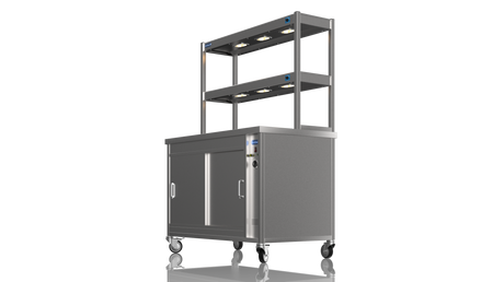Nordstar Hot Cupboard With Heated Double Tier Gantry Chef Pass 1200mm | DTC1200 Hot Cupboards Nordstar