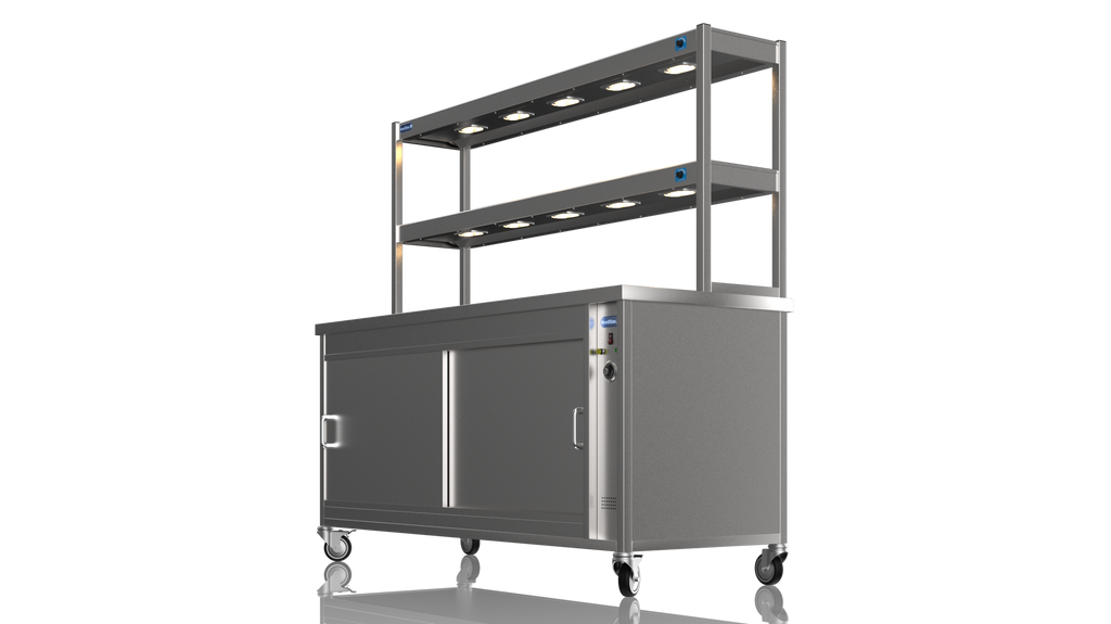Nordstar Hot Cupboard With Heated Double Tier Gantry Chef Pass 1800mm | DTC1800 Hot Cupboards Nordstar