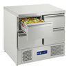 Prodis 4 Drawer Compact Saladette Counter Flat Top | EC-4DSS-LE Counter Fridges With Drawers Prodis