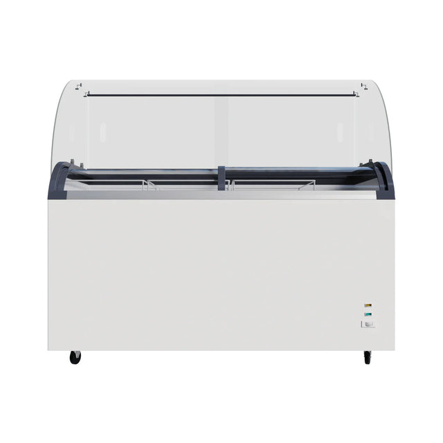 Empire Sliding Curved Glass Lid Display Ice Cream Counter Freezer - 9 × GN1/3 Pans - EMP-CF520QIC-GT Display Chest Freezers Empire