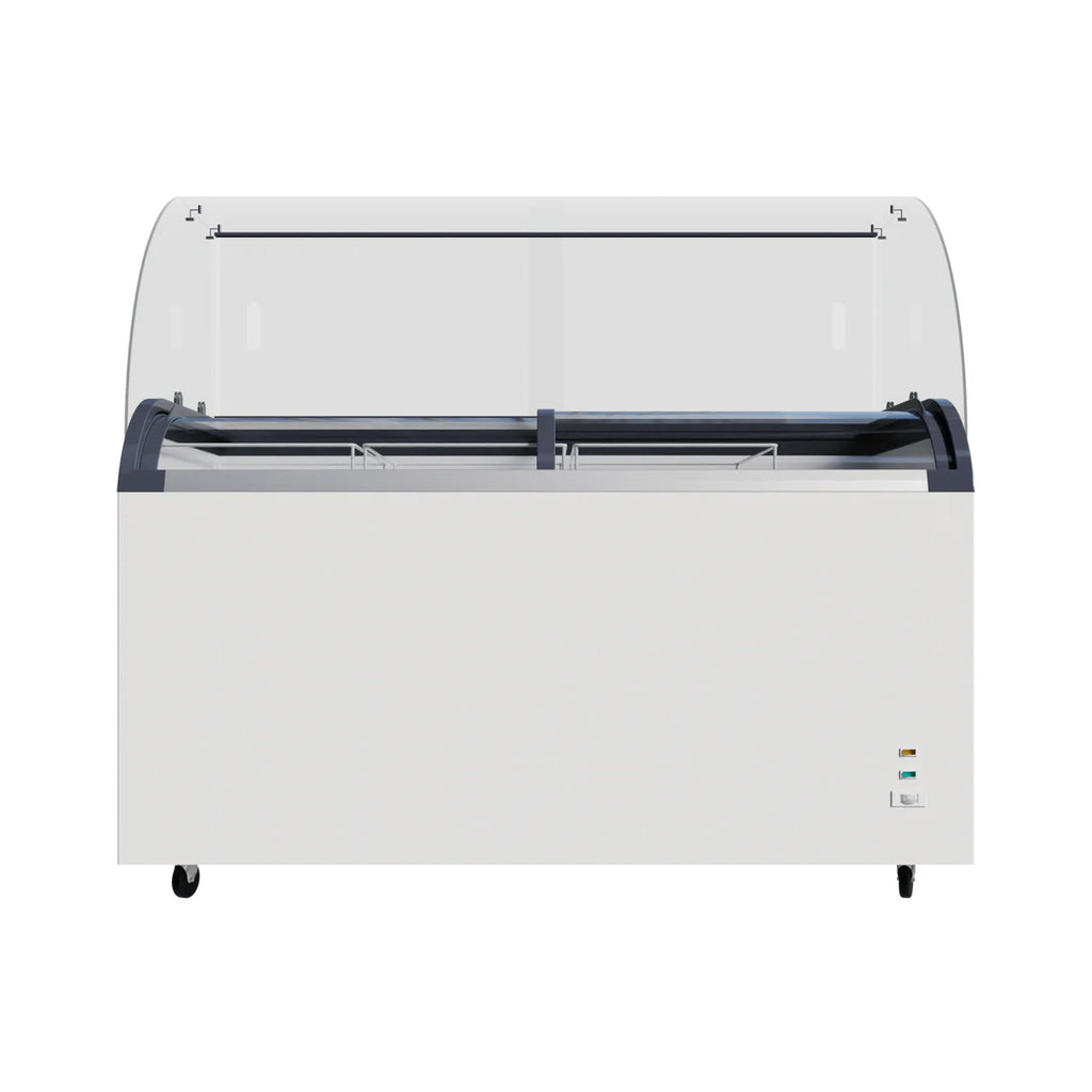 Empire Sliding Curved Glass Lid Display Ice Cream Counter Freezer - 9 × GN1/3 Pans - EMP-CF420QIC-GT Display Chest Freezers Empire