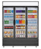 Empire Triple Door Upright Display Fridge Cooler – Commercial Glass Door Merchandiser | CL-2000WC Upright Triple Glass Door Chillers Empire