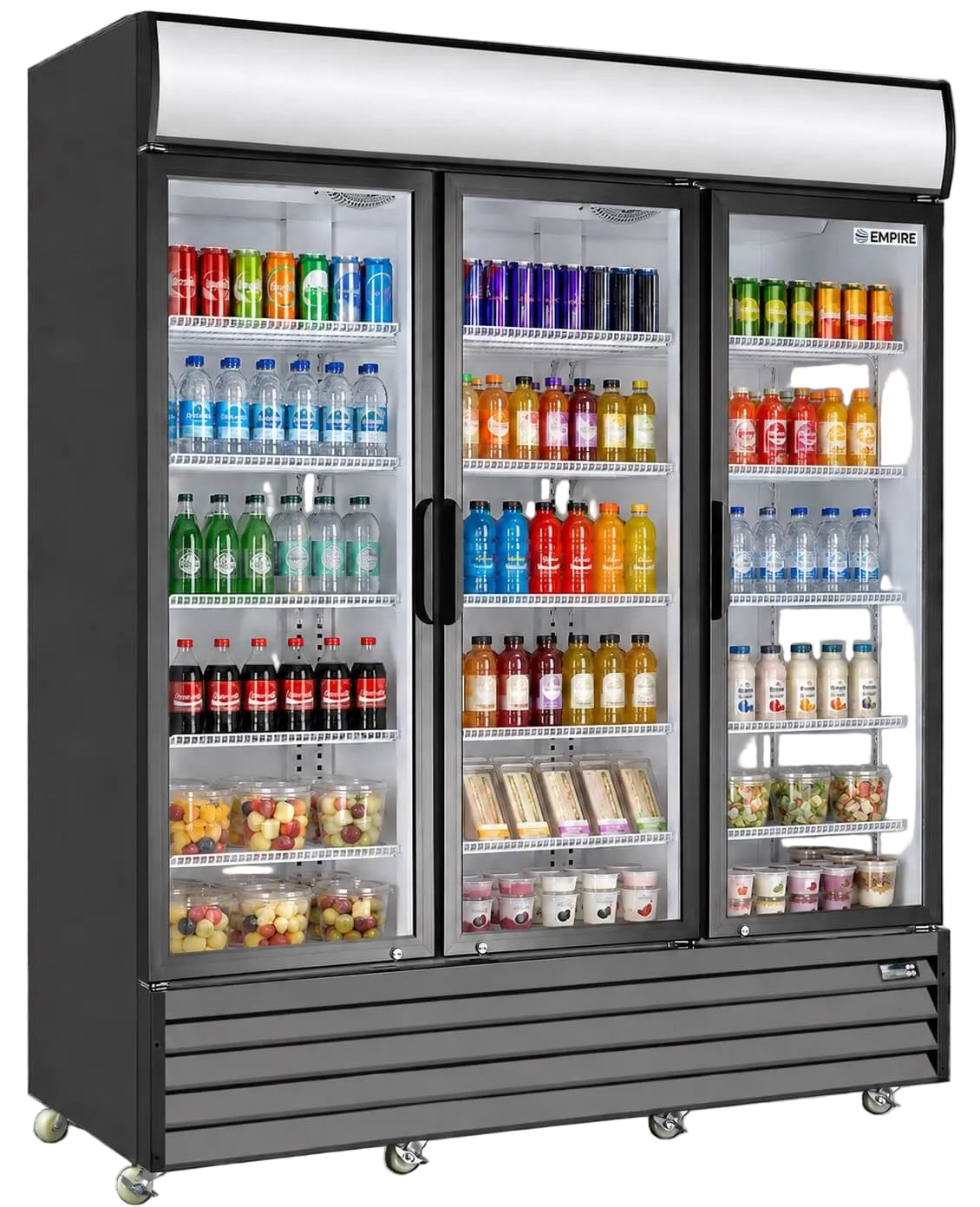 Empire Triple Door Upright Display Fridge Cooler – Commercial Glass Door Merchandiser | CL-2000WC Upright Triple Glass Door Chillers Empire