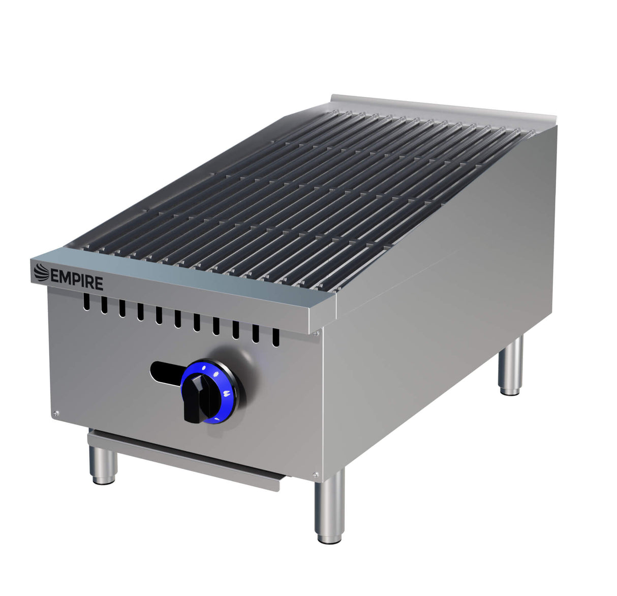 Empire Single Burner Nat Gas or LPG Chargrill | 300mm Commercial Countertop Charbroiler 7.5kW | EMP-RFS-15-R-OZ Charcoal Grills Empire