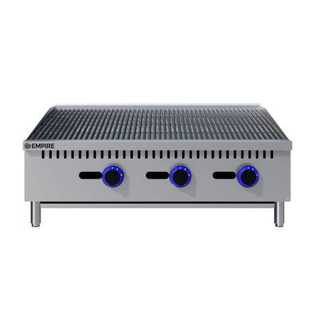 Empire 3 Burner Gas Countertop Chargrill Charbroiler 900mm Wide - EMP-RFS-36-R-OZ