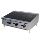 Empire 3 Burner Gas Countertop Chargrill Charbroiler 900mm Wide - EMP-RFS-36-R-OZ Charcoal Grills Empire   