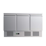 Empire 3 Door Stainless Steel Counter Prep Fridge - EMP-S903 Pizza Prep Counters - 3 Door Empire   