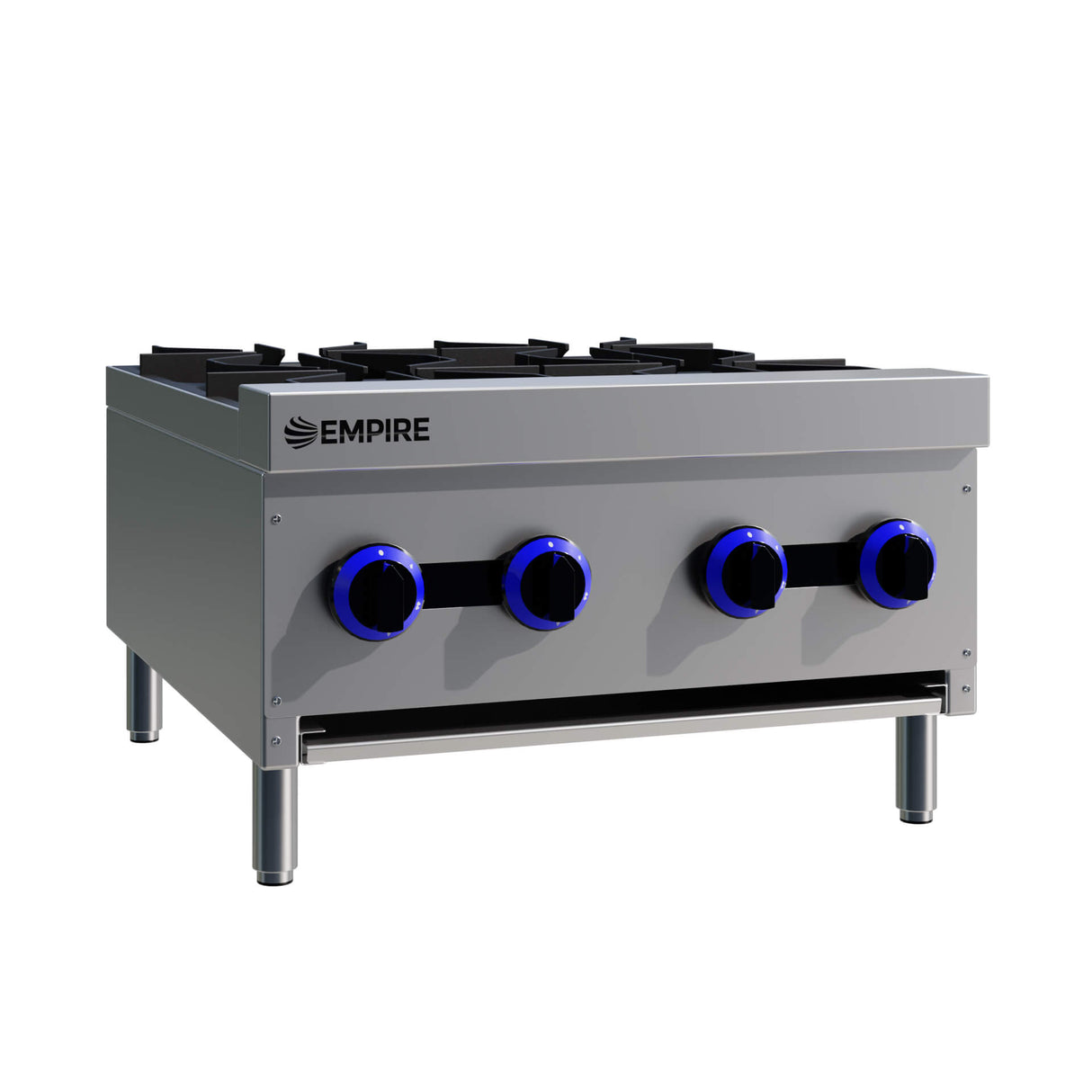 Empire 4-Burner Commercial Gas Boiling Hob – Countertop Cooker Natural Gas & LPG | EMP-XRB-4-OZ-M Commercial Boiling Tops & Gas Hobs Empire