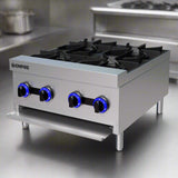 Empire 4-Burner Commercial Gas Boiling Hob – Countertop Cooker Natural Gas & LPG | EMP-XRB-4-OZ-M - Graded Item
