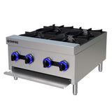 Empire 4-Burner Commercial Gas Boiling Hob – Countertop Cooker Natural Gas & LPG | EMP-XRB-4-OZ-M - Graded Item