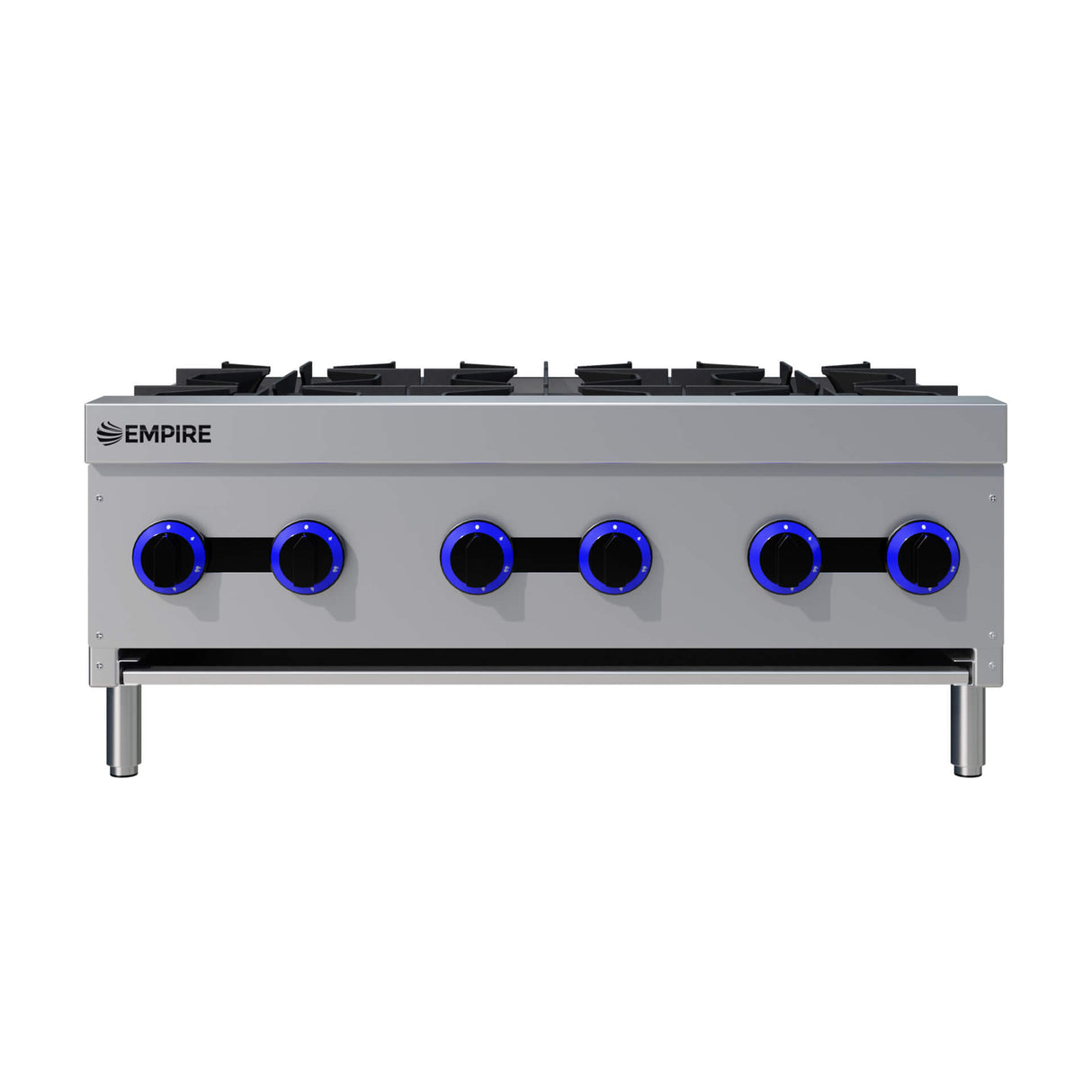Empire 6-Burner Commercial Gas Boiling Hob – Countertop Cooker Natural Gas & LPG | EMP-XRB-6-OZ-M Commercial Boiling Tops & Gas Hobs Empire