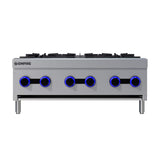 Empire 6-Burner Commercial Gas Boiling Hob – Countertop Cooker Natural Gas & LPG | EMP-XRB-6-OZ-M Commercial Boiling Tops & Gas Hobs Empire