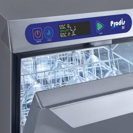 Prodis EV50S 500mm Heavy Duty Electronic Glass Washer Automatic Water Softener Drain Pump Glasswashers Prodis