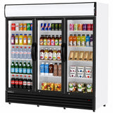 Empire Triple Door Upright Display Fridge Cooler – Commercial Glass Door Merchandiser | CL-1500WC Upright Triple Glass Door Chillers Empire Supplies