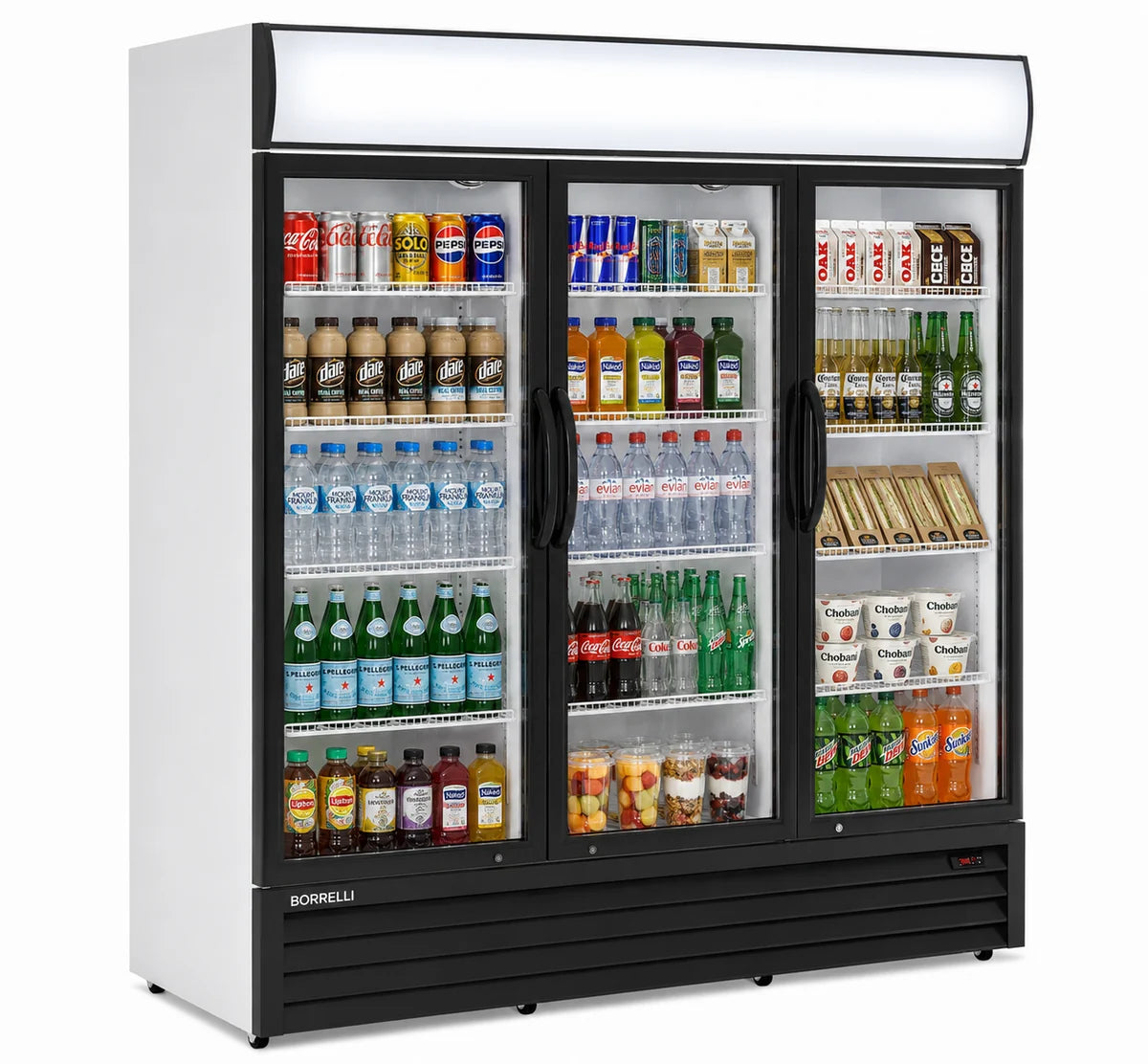 Empire Triple Door Upright Display Fridge Cooler – Commercial Glass Door Merchandiser | CL-1500WC Upright Triple Glass Door Chillers Empire Supplies