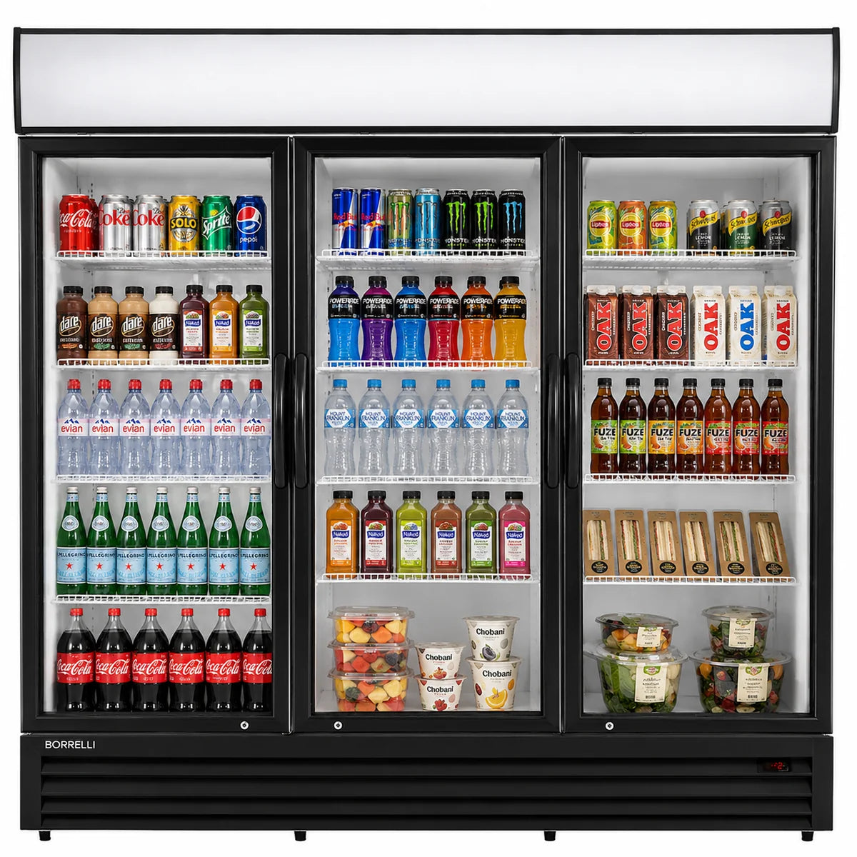 Empire Triple Door Upright Display Fridge Cooler – Commercial Glass Door Merchandiser | CL-1500WC Upright Triple Glass Door Chillers Empire Supplies