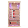 Empire 1-Person Infrared Sauna Cabin Compact – Hemlock Wood, Glass Front, Bluetooth & Full Spectrum Heating | EMP-S1 Infrared Saunas Empire
