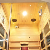 Empire 1-Person Infrared Sauna Cabin Compact – Hemlock Wood, Glass Front, Bluetooth & Full Spectrum Heating | EMP-S1 Infrared Saunas Empire