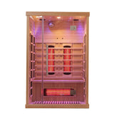 Empire 2-Person Infrared Sauna Cabin – Hemlock Wood, Glass Front, Bluetooth & Full Spectrum Heating | EMP-S2 Infrared Saunas Empire