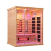 Empire 3-Person Infrared Sauna Cabin – Hemlock Wood, Glass Front, Bluetooth & Full Spectrum Heating | EMP-S3 Infrared Saunas Empire