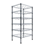 Empire Adjustable 6 Tier Chrome Wire Wine Bottle Rack 24 Bottle Capacity - EMP-WRACK6 Chrome Wire Shelving and Racking Empire   