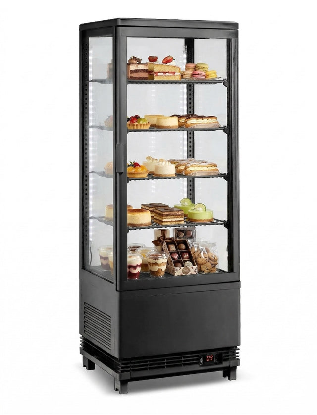 Empire Chilled Deli Cake Display Fridge Case Black 98 Litre - EMP-98-1-C Refrigerated Counter Top Displays Empire