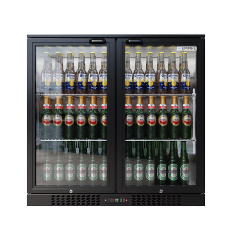 Empire Double Door 208L Bottle Cooler – Hinged Door Commercial Back Bar Fridge | CL-210H - Graded Item