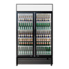 Empire Double Door Display Cooler Hinged – B Energy Rated Commercial Fridge with Merchandising Canopy | CL-690A - Graded Item