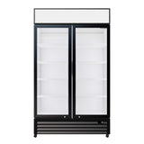 Empire Double Door Display Cooler Hinged – B Energy Rated Commercial Fridge with Merchandising Canopy | CL-690A - Graded Item