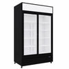 Empire Double Door Display Cooler Sliding – B Energy Rated Commercial Fridge with Merchandising Canopy | CL-690B Upright Double Glass Door Chillers Empire