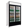 Empire Double Door Display Cooler Sliding – Commercial Fridge with Merchandising Canopy | CL-690B Upright Double Glass Door Chillers Empire