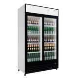 Empire Double Door Display Cooler Sliding – B Energy Rated Commercial Fridge with Merchandising Canopy | CL-690B - Graded Item