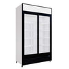 Empire Double Door Display Cooler Sliding – B Energy Rated Commercial Fridge with Merchandising Canopy | CL-690B - Graded Item