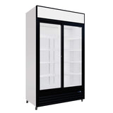Empire Double Door Display Cooler Sliding – B Energy Rated Commercial Fridge with Merchandising Canopy | CL-690B - Graded Item