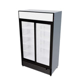 Empire Double Door Display Cooler Sliding – B Energy Rated Commercial Fridge with Merchandising Canopy | CL-690B - Graded Item