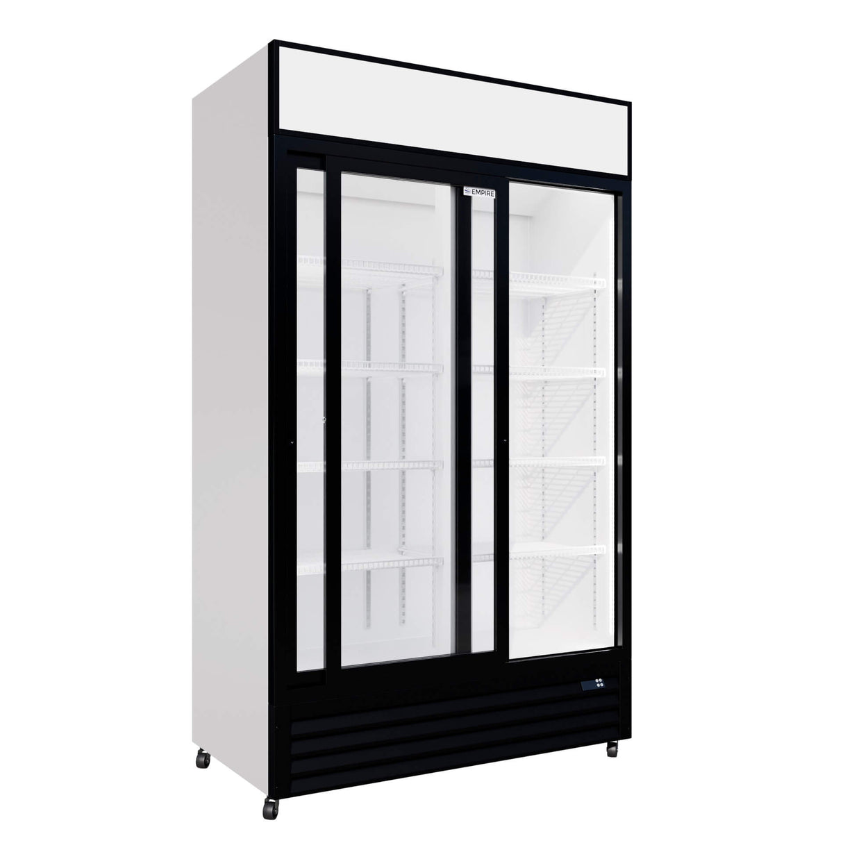 Empire Double Door Display Cooler Sliding – B Energy Rated Commercial Fridge with Merchandising Canopy | CL-690B - Graded Item